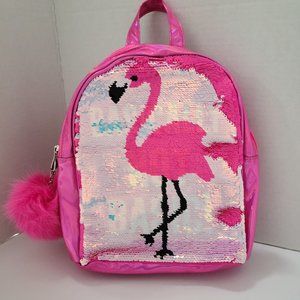 Justice new backpack reversible sequin flamingo gift trendy bag
